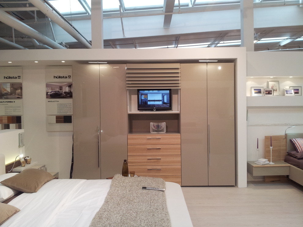 Modern bedroom in West Midlands.