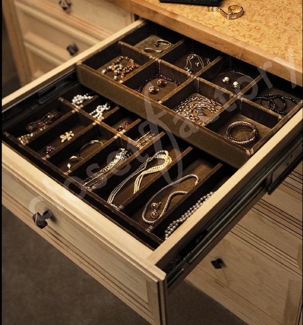 Custom Double Deck Jewelry Drawer Contemporary Closet Los