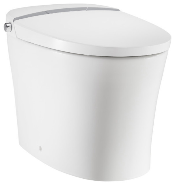 Avancer Smart OnePiece Elongated Toilet, Touchless DualFlush 1.1/1