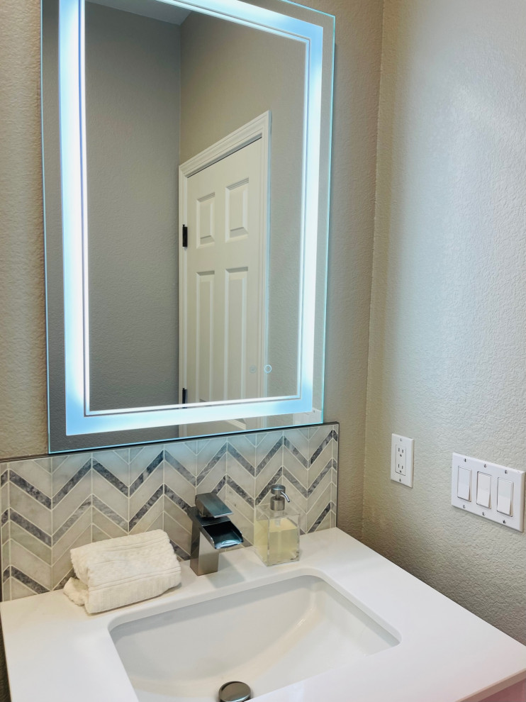 Roseville Chevron Guest Bath