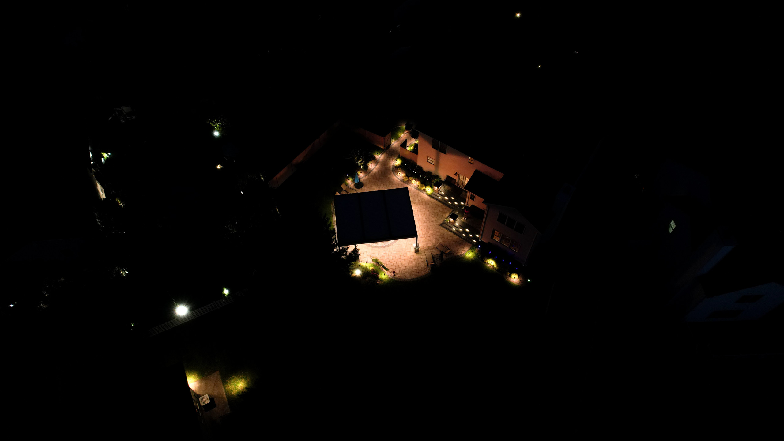 Night Drone Shot