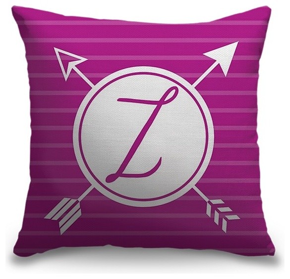 Letter Z Arrows Outdoor Pillow Contemporary Outdoor