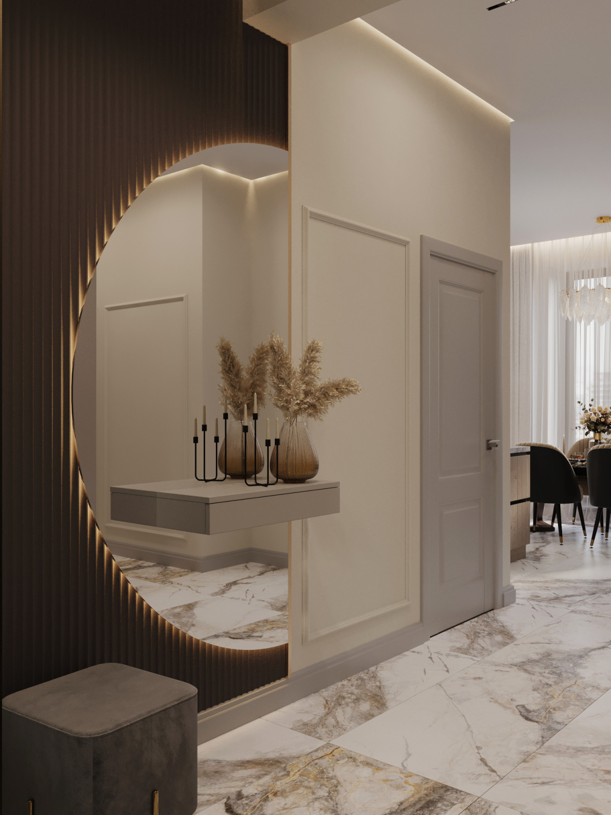 Современный проект квартиры 116 м² для семейной пары