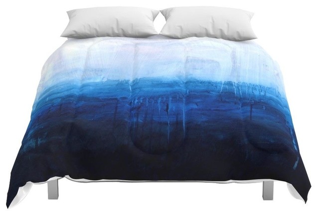 Society6 All Good Things Are Wild And Free Ocean Ombre Comforter