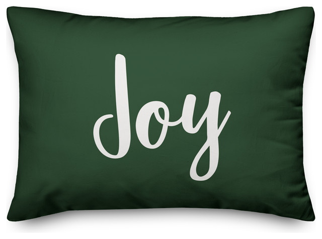 Joy, Dark Green 14x20 Lumbar Pillow