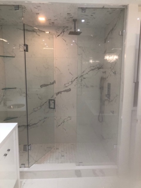 Waterfall Marble Island Kitchen