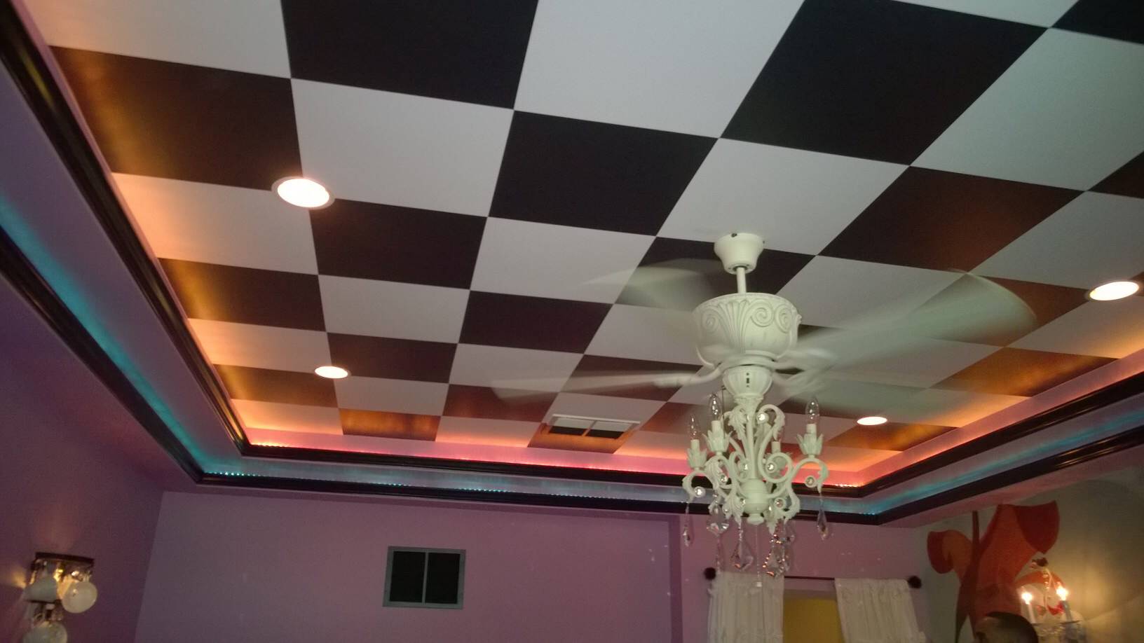 chess board ceiling