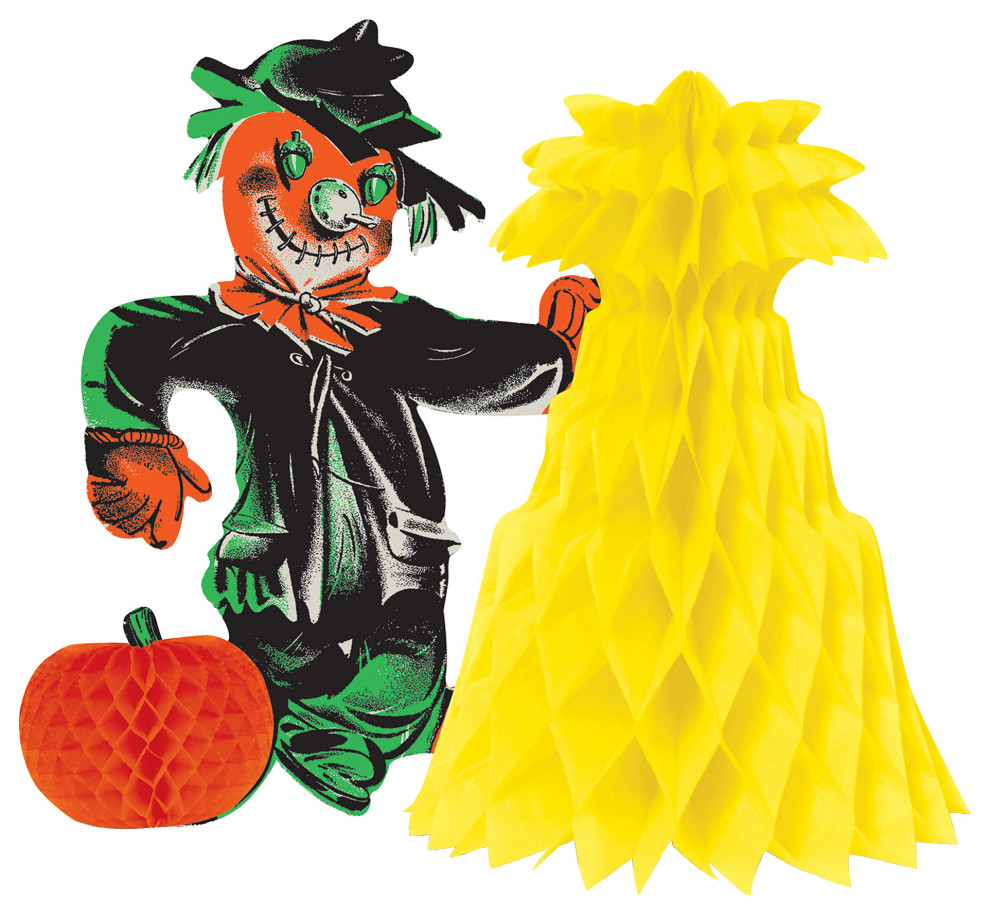Vintage Halloween Scarecrow Centerpiece 12 Pack (1/Pkg) Modern