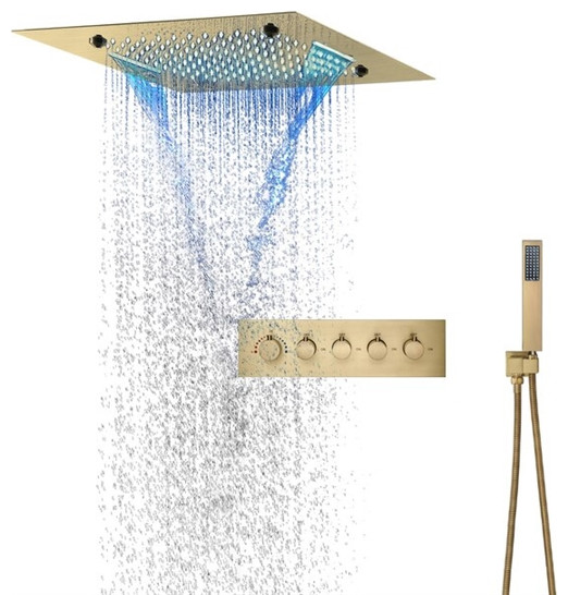 LED Musical Shower System, Hand Shower Contemporary Showerheads And