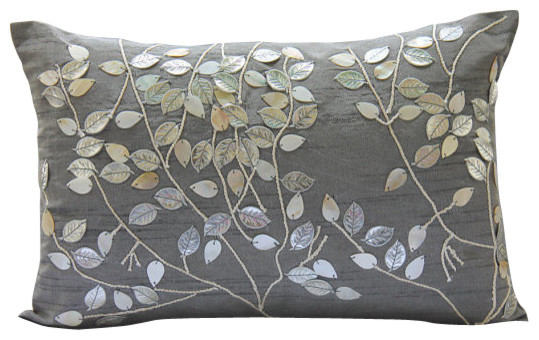 silver lumbar pillows
