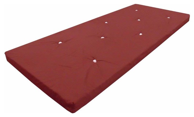 Contemporary Single Futon Mattress with Velcro Straps
