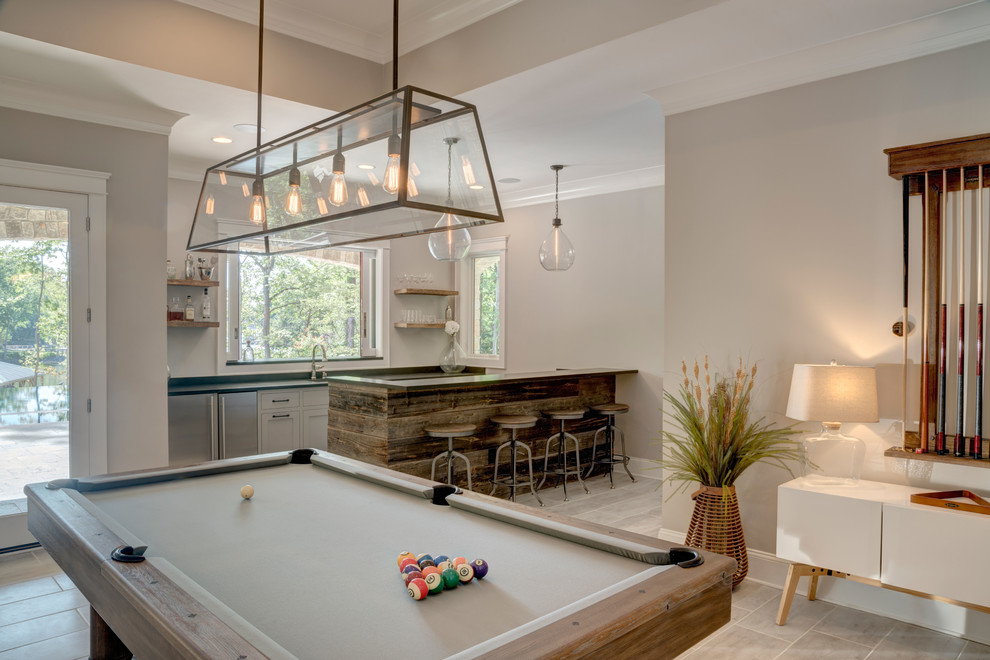 Transitional home design photo in Charlotte