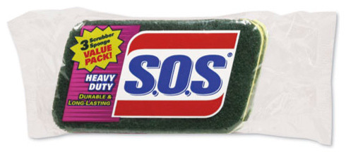 S.O.S. Heavy Duty Scrubber Sponge 8/3 Pk
