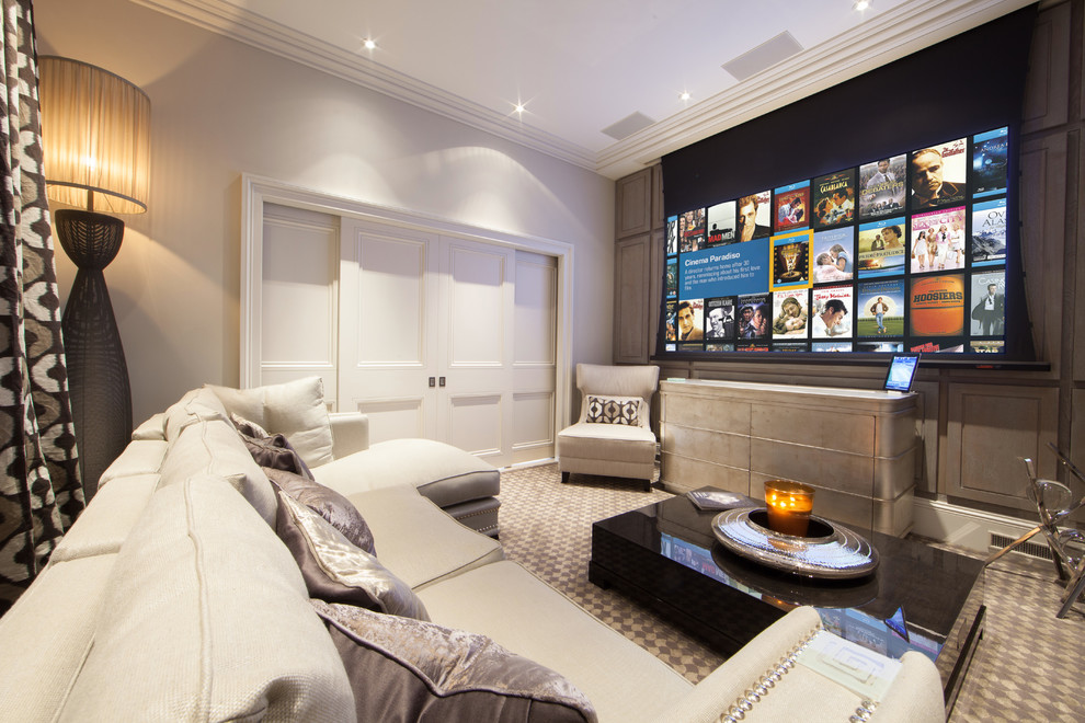 Inspiration for a home theatre in Cheshire.