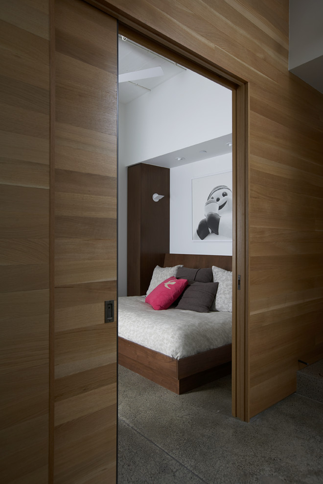 Inspiration for a contemporary bedroom remodel in Austin