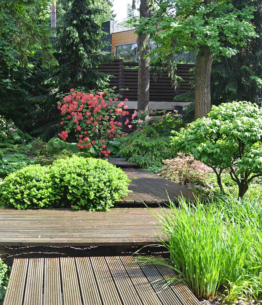 Сад с японским характером в КП Ландшафт