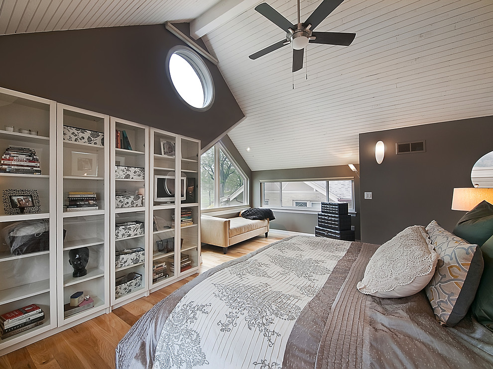 Photo of a contemporary bedroom in Denver.