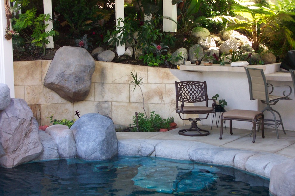 Faux Rock and wall at Bar area