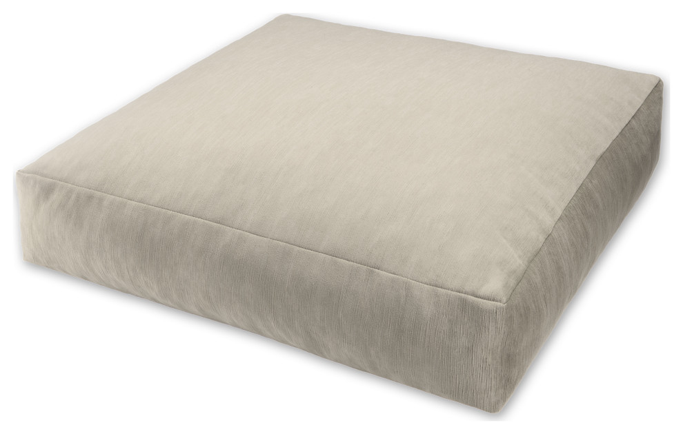 Jaxx Brio Large Décor Floor Pillow /  Yoga Cushion, Microvelvet, Ivory