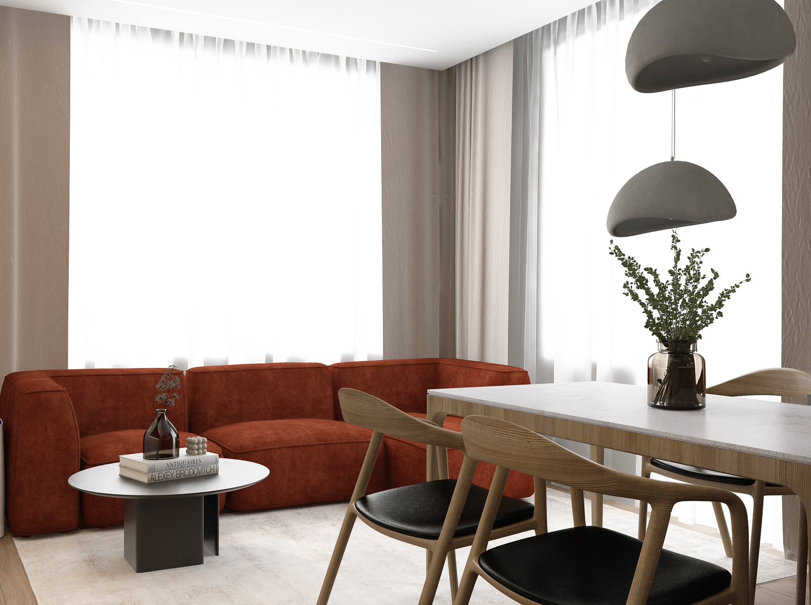 Кухня-гостиная, прихожая 34,5 м2 в ЖК Панин, г. Нижний Новгород