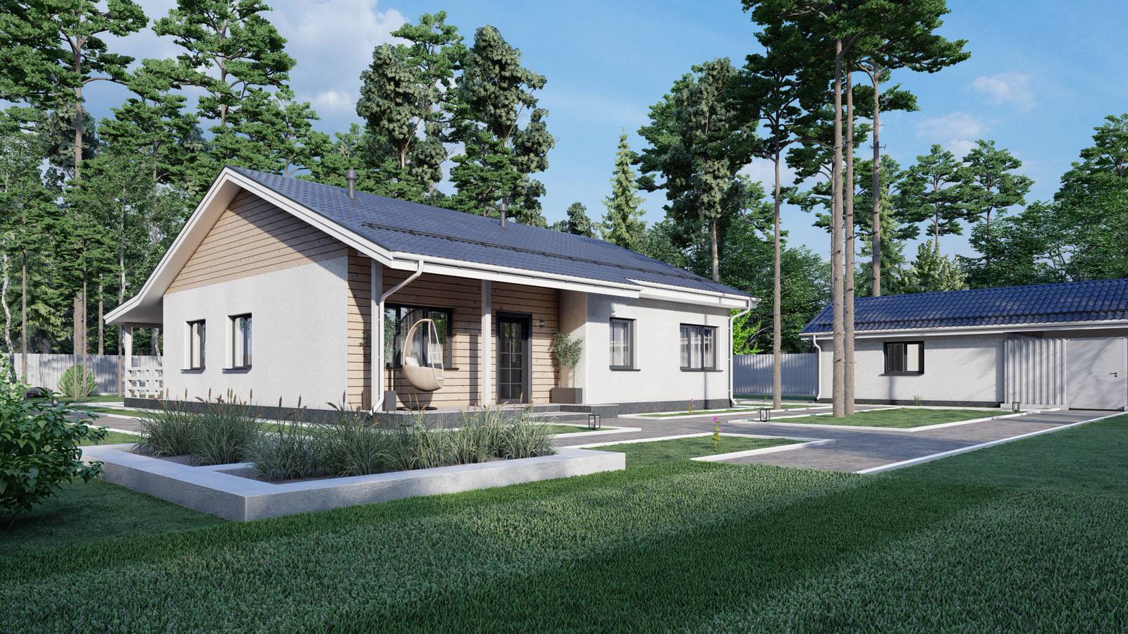 Эскизный проект частного дома (1 этаж)