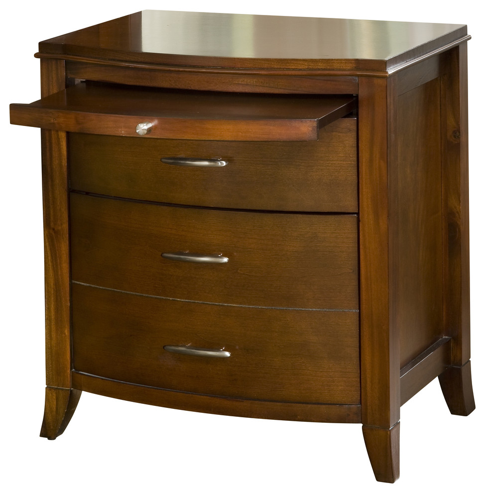 Modus Brighton 2 Drawer Nightstand in Cinnamon Transitional