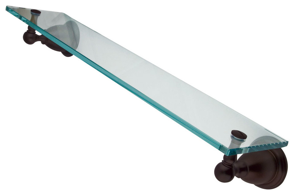 Heritage Glass Shelf Traditional Bathroom Shelves by ShopLadder