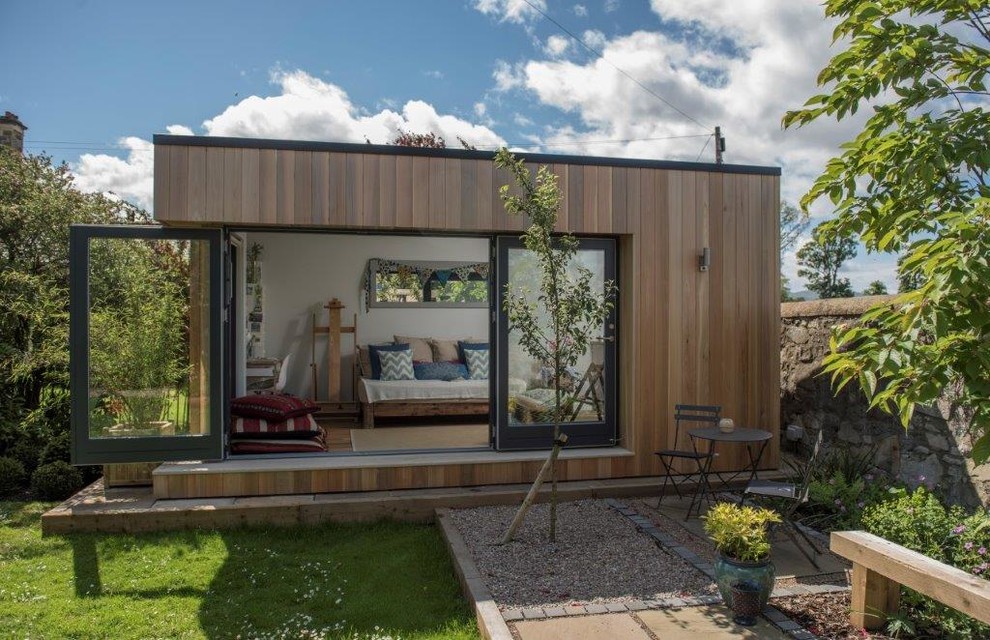 This is an example of a contemporary shed and granny flat in Other.
