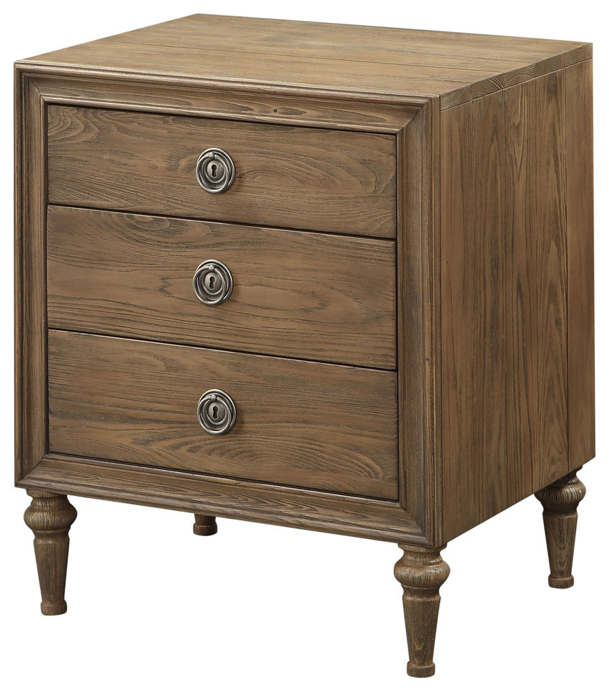 IN STOCK Inverness Nightstand, Reclaimed Oak, One Size Traditional