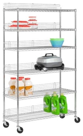 Honey Can Do 6 Tier Chrome Storage Shelf Contemporary Utility Honey Can Do 6 Tier Chrome Storage Shelf