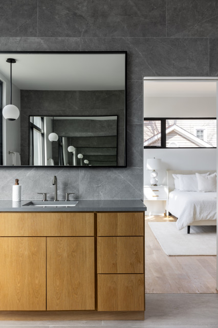 Ballston Duplex modern-badezimmer