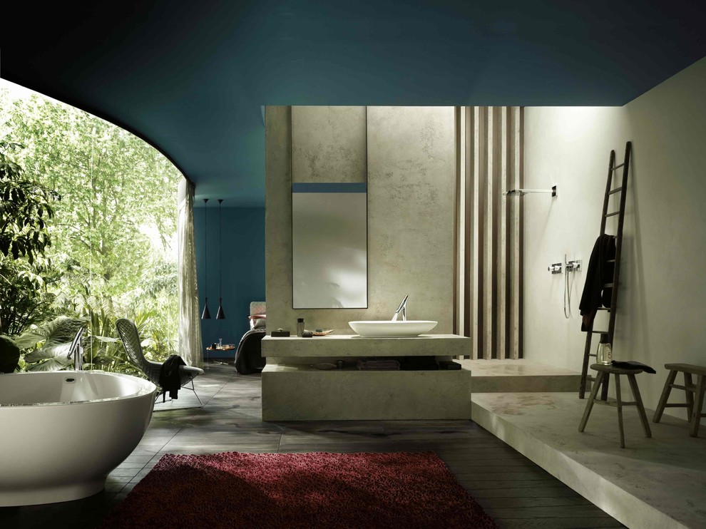 Inspiration for a contemporary bathroom remodel in Chicago