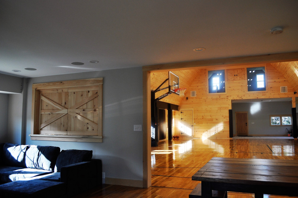 Transitional home design photo in Boston