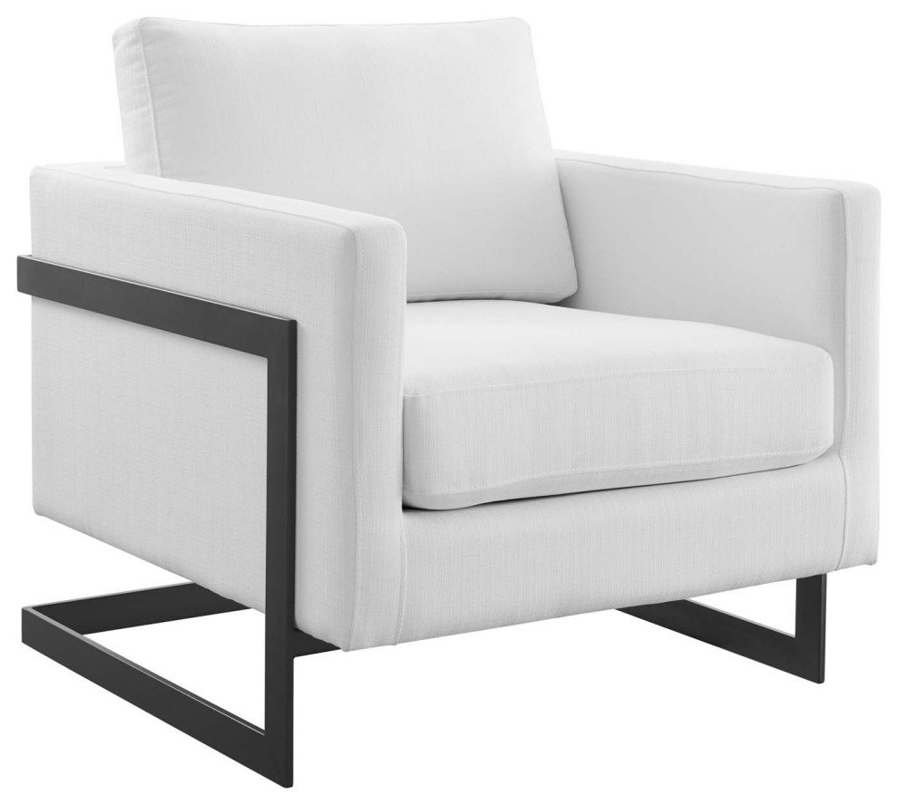 Posse Upholstered Fabric Accent Chair Transitional Armchairs And