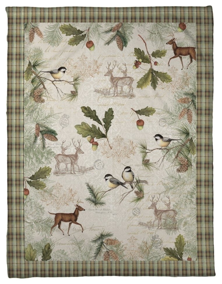 Laural Home Woodland Forest Fleece Throw