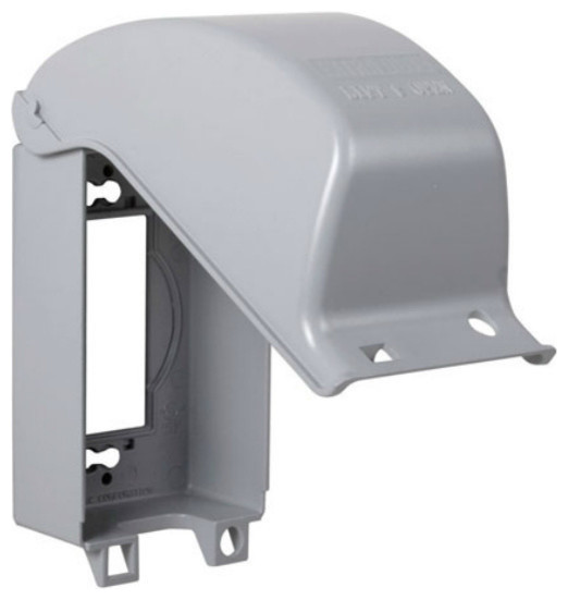 TayMac® MX3200 Extra Duty® Vertical Outlet Cover, 8In1, Gray