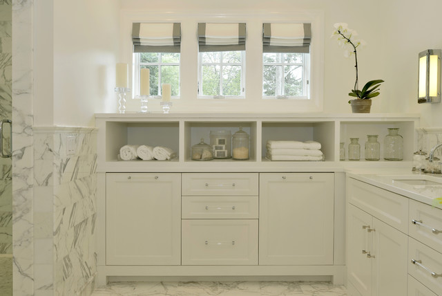 Contemporary Shingle Colonial transitional-bathroom