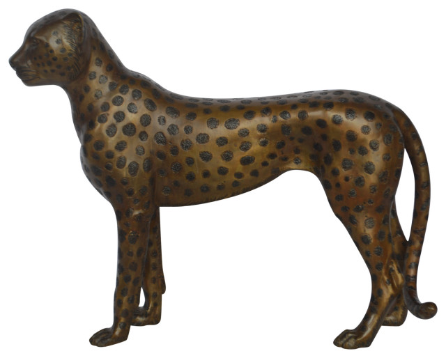 Baby Cheetah, Cub, Bronze Statue Size 30"L x 10"W x 25"H