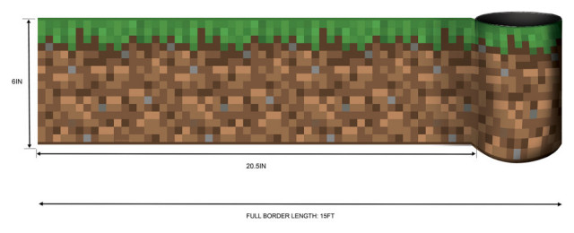 Minecraft Iconic Grass Peel & Stick Wallpaper Border - Contemporary ...
