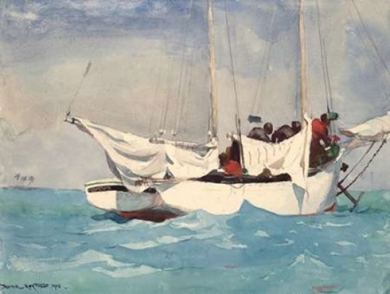 Sloop Bermuda by Winslow Homer Paper Print Repro