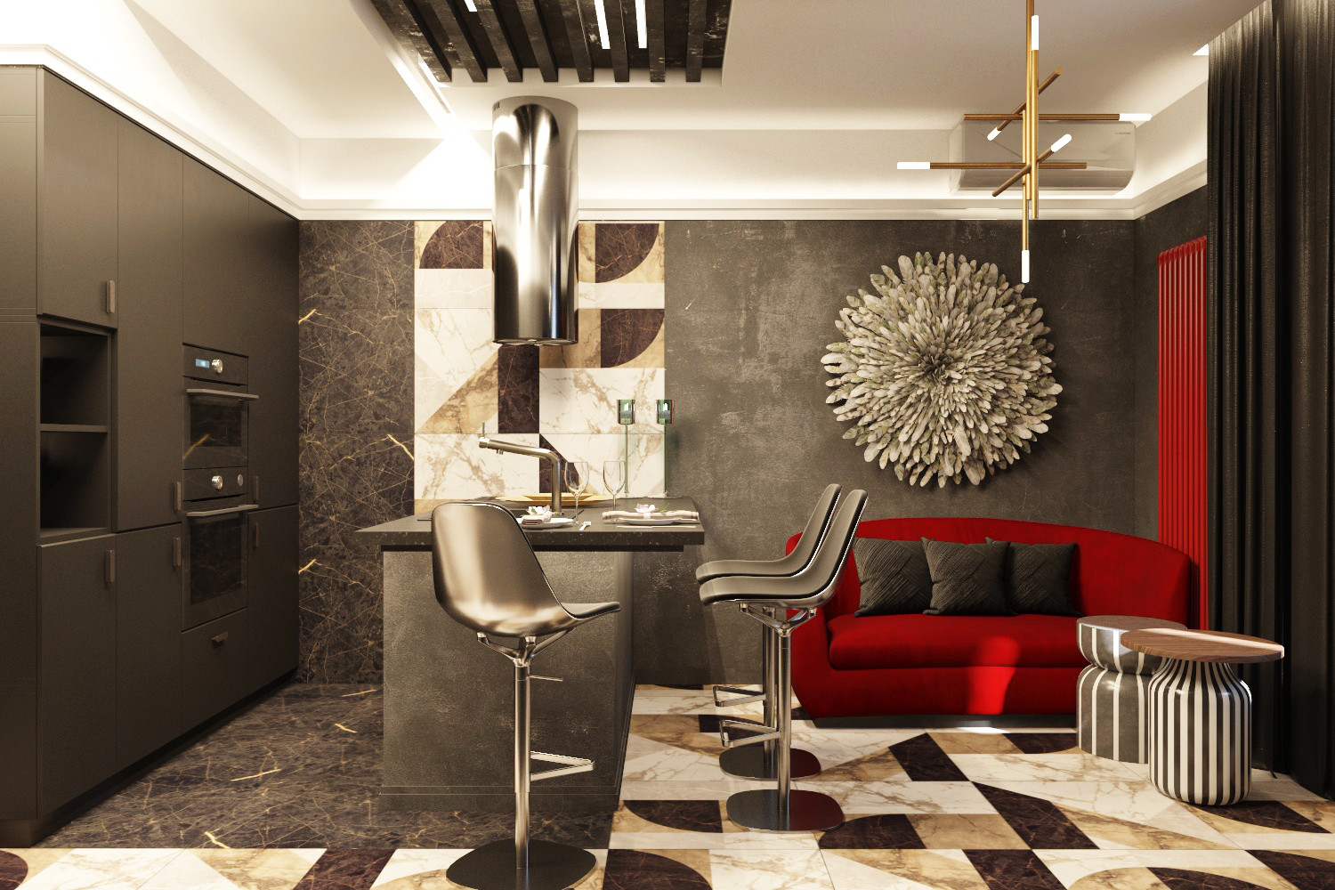 Дизайн интерьера в ЖК Фамилия. Кухня