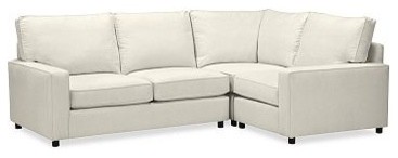 PB Comfort Square Arm Upholstered Right Arm 3-Piece Corner Sectional, Down-Blend