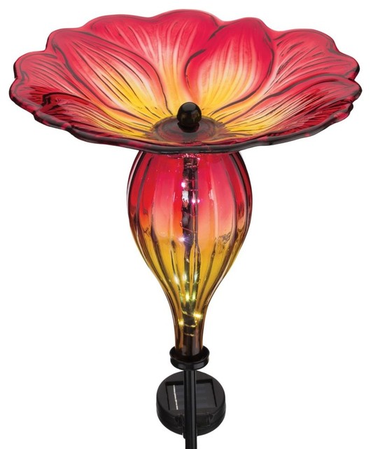 Regal Solar Bird Feeder Stake Poppy Contemporary Bird Feeders
