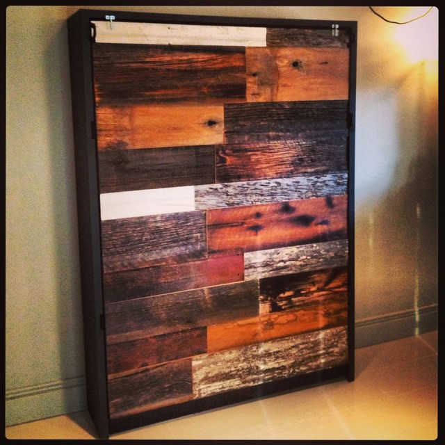 Beds - Reclaimed Barn Wood and Steel Murphy Bed