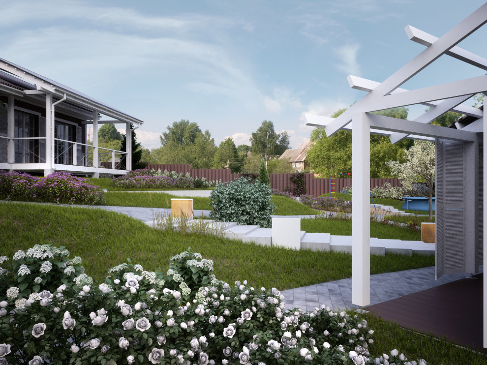 Ландшафтная архитектура участка частного дома в Красноярске