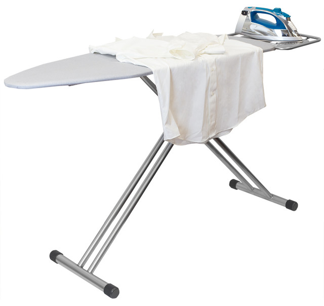 Sunbeam Extra Wide TLeg Ironing Board, BuiltIn Metal Iron Rest