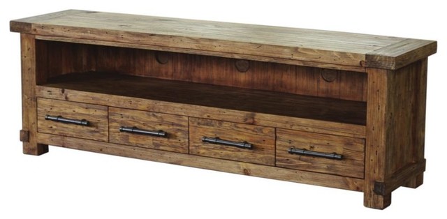 under vanities bathroom $500 With Wood Pine Entertainment Unit, Weathered Finish