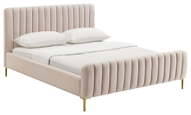 Angela Blush Bed in Queen - Blush - Contemporary - Panel Beds - by First of  a Kind USA Inc | Houzz