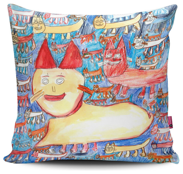 16"x16" Double Sided Pillow, "Profile of a House Cat" by Jeff Burke