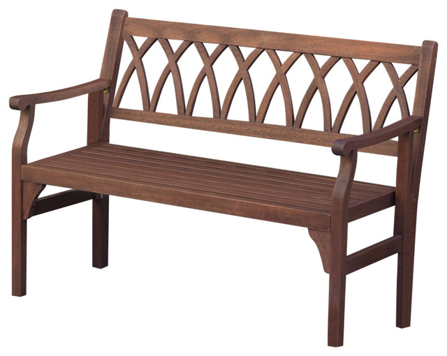4 Ft Outdoor Garden Bench In Dark Brown Weather Resistant Wood Finish Transitional Benches By Hilton Furnitures - 4 Ft Garden Bench 4 Ft Outdoor Garden Bench In Dark Brown Weather Resistant Wood Finish Transitional Benches By Hilton Furnitures - 4 Ft Garden Bench